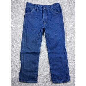Bulwark FR Flame Res CAT2 2112 Work Pants Mens 34 (measures 32)Drk Wash Blue‎